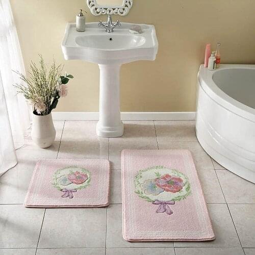 TAÇ Printed 2 Mat Set Ginger-Doormat: 60x100 (1 Piece) Decorative Doormat: 50x60 (1 Piece) 100% Polyamide
