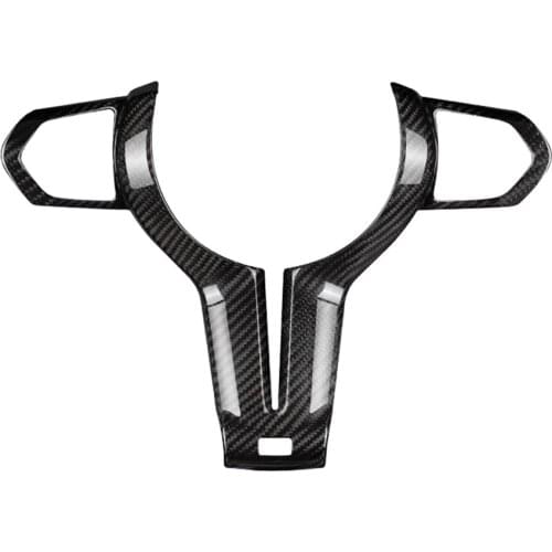 Real Carbon Fiber Sticker Cover Trim Strip Steering Wheel Cover Frame For BMW M2 M3 M4 M5 M6 X5M X6M 2014-2020