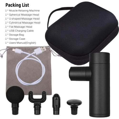 Mini Electric Fascia Gun Portable Muscle Massage Gun USB Charging Relaxation 4 Adjustable Variable Speed Fascia Massager Guns