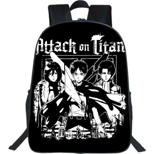 Anime Attack On Titan Backpack Cartoon Casual Rucksack Teens Multifunction Bookbag Large Capacity Backpack Boy Girl School Bag