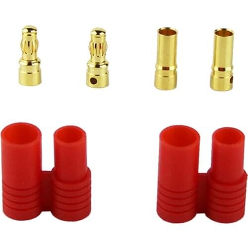 10sets Male Female HXT 3.5mm Gold Banana Bullet Connector Plugs With Housing Sets for Lipo Battery/ESC/Multicopter