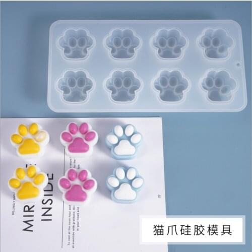 DIY Cat Claw Modeling Silicone Mold Manual Drop Glue Cute Cat Claw Doll Ornaments Pendant Mirror Frosted Silicone Mold