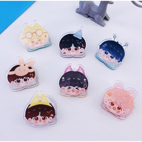 TNT Times Youth League PP Clip Transparent Clip Q Version Cartoon Bookend Liu Yaowen Song Yaxuan Surrounding Same Paragraph Gift