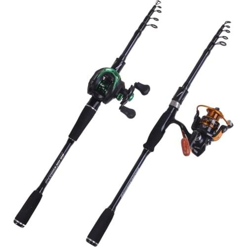 Baitcasting Fishing Rod Straight Shank Wheel Telescopic Pole Carbon Fiber Retractable Carp Feeder for Sea Fishing