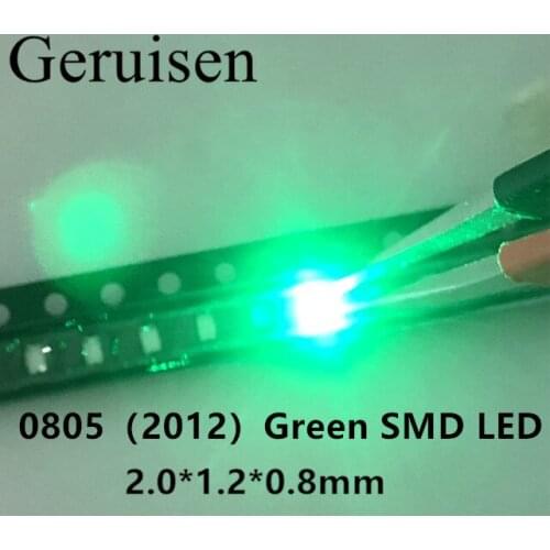 Ultra Bright 0805 SMD LED Green new lighte 560-575NM 70-200MCD I(mA):20ma 6000pcs