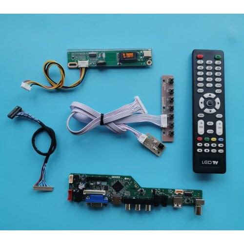 Universal controller board VGA+USB 1024*768 kit for HT13X12/HT13X13/HT13X14/HT12X11/HT12X12 1-CCFL LCD monitor LVDS 20-Pin