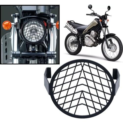 Universal Vintage Front Headlight Protector Retro Grill Light Lamp Cover black For Yamaha XG250 XG 250 xg250 Motorcycle
