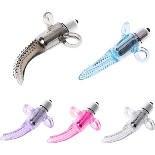 Tiny Oral Adult Finger Loop Tongue Vibrator Stimulate Female G Spot Licking Climax Massager Sex Toys For Women