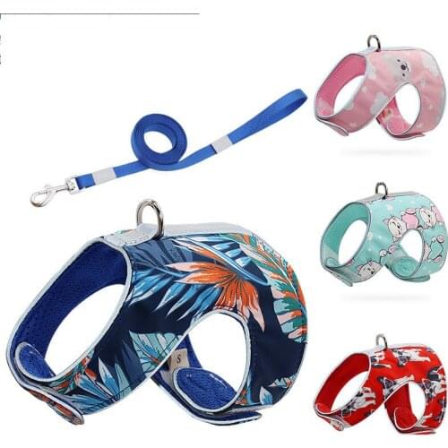 Breathable Cat Harness And Leash Escape Proof Pet Clothes Kitten Puppy Dogs Vest Adjustable Easy Control Reflective Dog Harness