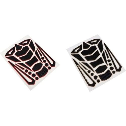 High Quality PVC Glue Side Tank Pad Knee Grip Protectors Gas Tank Stickers For Motorcross, Golden/Red