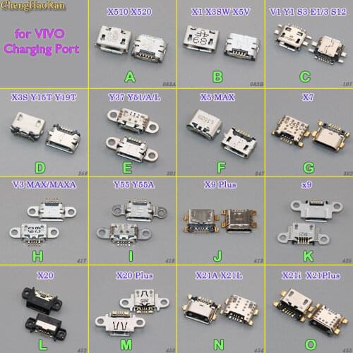 ChengHaoRan Micro usb Charger Charging Jack Socket Plug Port Connector For ViVO X1 X3 X3T X5Max X7 X9 X9 Plus X20 X21 Y1 Y37 Y55