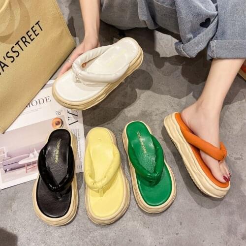 Womens Slippers 2021 Summer New Internet Celebrity Ins Street Shot Comfortable Milk Cute Flip-Flops