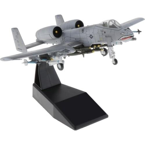 1:100 A-10 Attack Plane Fighter Attack Plane Display Model - Metal Mini Military Aircraft with Stand