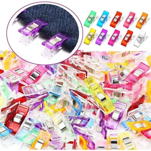 10/20/50 PCs Sewing Clips Plastic Clips Quilting Crafting Crocheting Knitting Safety Clips Assorted Colors Binding Clips Paper