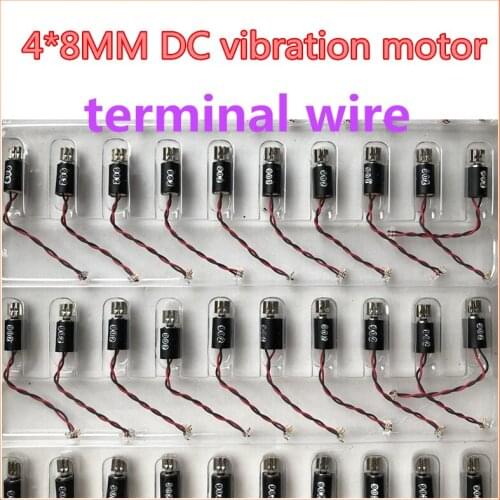 10pc smartphone Electrical Machine 1.5~3V DC 4*8mm Massager Kid Toy PC Computer Okii Module Accessory Circuit terminal wire