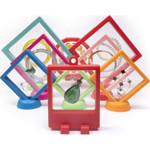 10pieces Transparent PE film display collect boxs for jewelry necklace/bracelet/ring/earrings package multicolors FPPJ wholesale