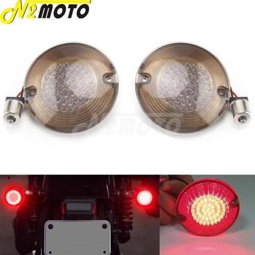 3 1/4" 1156 Bullet Style Red LED Turn Signal Light For Harley Road Glide Electra Glide Standard Road King Classic Ultra Classic