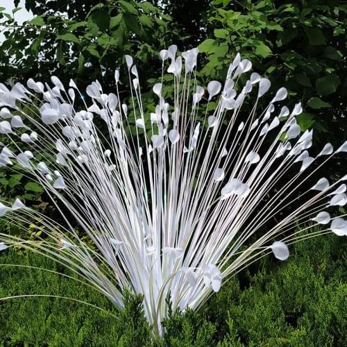 3Pcs Artificial Grass Plant Glitter Onion Grass Flower Arrangement Accessories Peacock Reed Leaves Wedding Stage Home Decoration