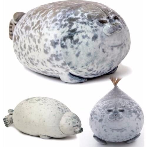 3D Novelty Seal Plush Toys Sea Lion Stuffed Throw Pillow Soft Seal Plush Party Pillow Baby Sleeping Pillow Chair Cushion Gifts