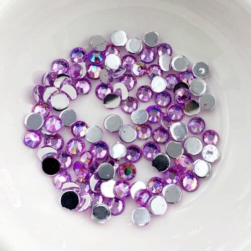 400pcs 4mm Flatback Acryl AB Round Crystal Rhinestone Cabochon Flat Back For Wedding DIY Decoration -E72