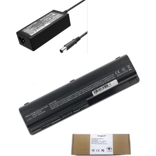 4400mAh Laptop Battery + 18.5V 3.5A Power Charger for HP HSTNN-DB72 CQ40 CQ45 CQ50 CQ60 DV4 DV5 for Compaq EV06055 HSTNN-CB72