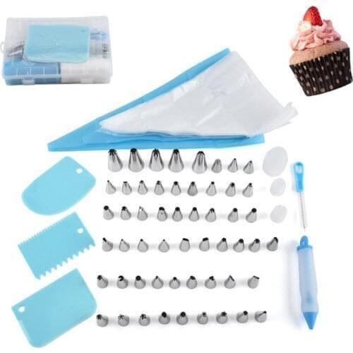 84Pcs Cake Decorating Supplies Tips Kits Baking Supplies Piping Set 54 Icing Tips Reusable Pastry Bags Icing Flower Nail