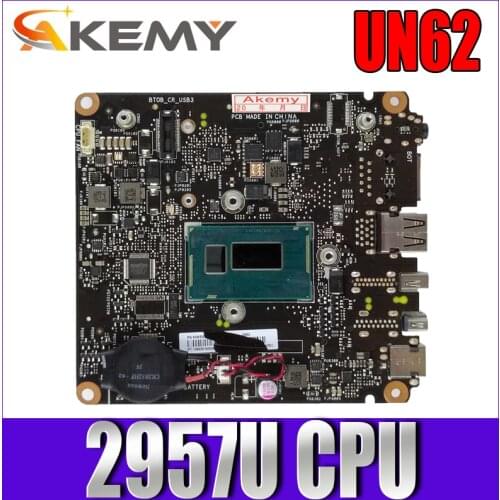 Akemy UN62 REV. 1.2 Laptop motherboard for ASUS VivoMini UN42 original mainboard Celeron 2957U CPU
