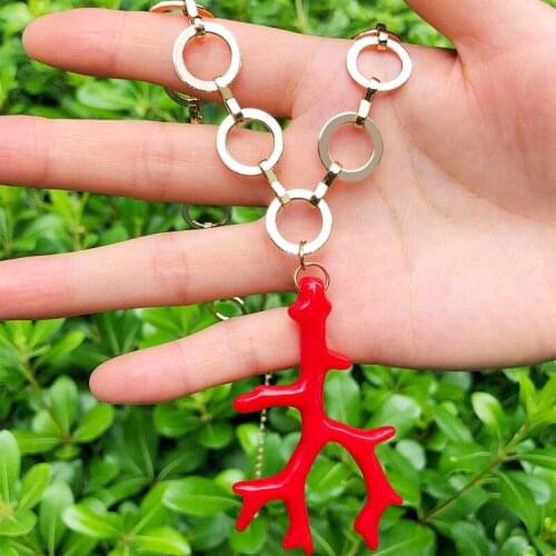 SAY Acrylic Coral Charm Handmade Copper Chain Necklaces Pendant For Women Boho Collier Femme Ladies Party Choker Necklace