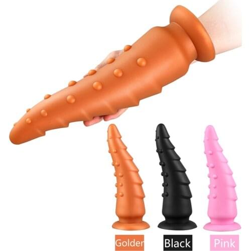 Pink/Black/Gold Large Anal Sex Toys Huge Size Butt Plugs Prostate Massage For Men Female Anus Expansion Stimulator Big Anal Bead