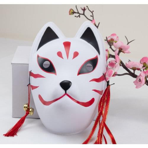 Japanese Anime Cosplay Props Fox Mask Demon Slayer Cosplay Mask Halloween Party Gift Masquerade Carnival Stage Costume Accessory