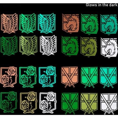 Anime Glow In Dark Patch Hook Fasteners Tactical Military Applique Infrared Reflective IR PVC Embroidered Patch For Backpack