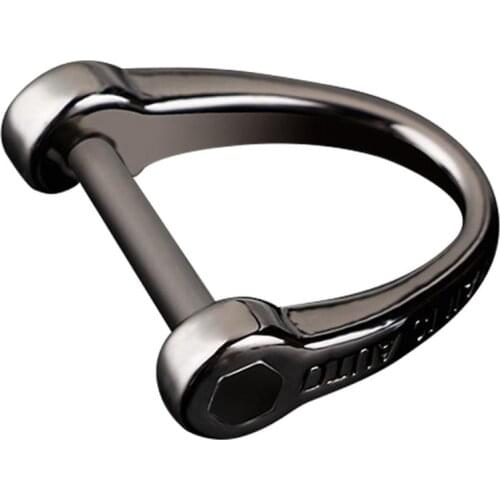 Car Key Holder Key Rings Key Chain Horseshoe Buckle Keychain D Shape Metal Pendant Car Auto Keychain Key Ring Organizer Gift