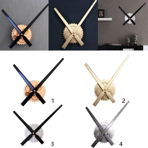 Silent Wall Clock Quartz Movement Clock Mechanism Gear Dial Clock DIY Wall Clock for Home Living Room