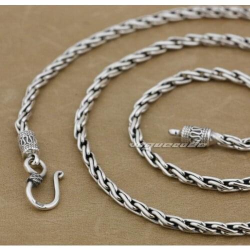 Solid 925 Sterling Silver Fashion Necklace Diameter 3.5mm Chain 8L012