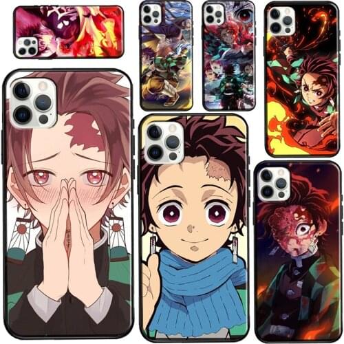 Kamado Tanjirou Demon Slayer Case For iPhone 11 Pro Max XS X XR 8 7 Plus SE 2020 Funda For iPhone 12 Pro Max mini Case