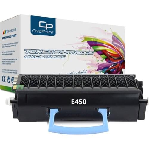Civoprint Compatible toner cartridge with chip E450 450 for Lexmark E450 450dn