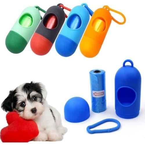 1PCS Pet Dog Poop Bag Dispenser Waste Garbage Holder Dispensers + Poop Bags Set Pets Dogs Trash Cleaning Supplies