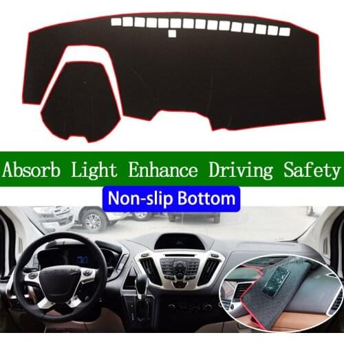 For Ford Tourneo Custom 2016-2017 Non-slip Bottom Dashboard Cover Car Decals Car Stickers Interior Car Accessories