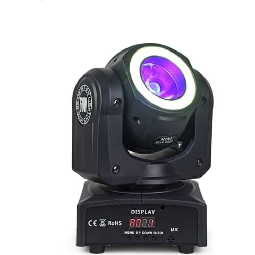 Hot sale good quality 60W LED Beam with Halo Ring for DJ Club Xmas Wedding Disco Party Lights