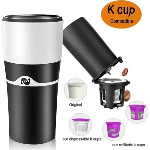 ICafilasGreat Coffee Made Simple 2- 3 Cup Hand Drip Coffee Maker With k Cup Filter - No Paper Filters Needed - By Coffee Gator