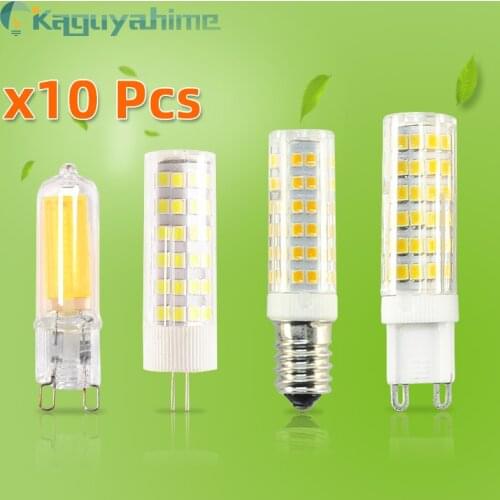 =(K)= 10PCS/LOT LED G9 E14 G4 Lamp Dimmable bulb 3w 5w 7w 9w DC 12V AC 220V Bulb G9 LED G4 COB Lamp Spotlight Chandelier