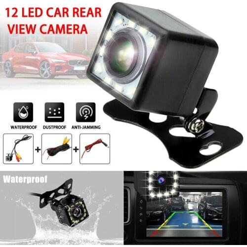 12-LED HD Car Rear View Reverse Backup Cameras Parking Night Vision Waterproof
