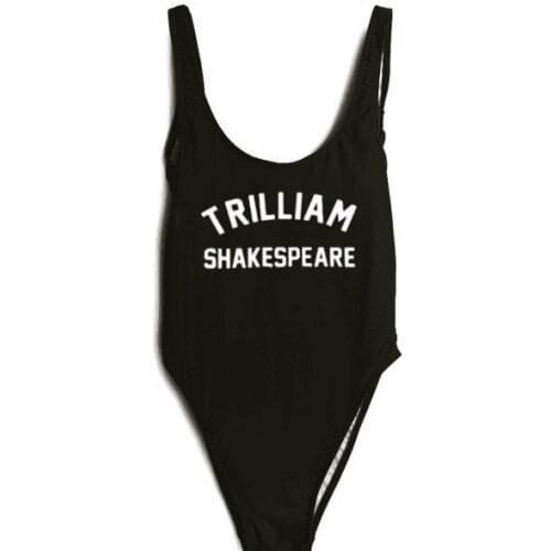 TRILLIAM SHAKESPEARE Bodysuit Women Sexy bathing suit Swimwear Fashion Beachwear One-Pieces Girls Bathing Suits