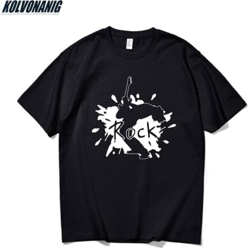 Fashion Cartoon Mens Clothing Guitarist Music Rock Guitar Musician Band Metal Graphic Tees Male Funny Casual Hip Hop T-Shirts