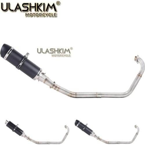 Motorcycle Full Exhaust Escape System Modifed Middle Link Pipe Slip On For yamaha YZF R15 MT15 MT 15 125 2008-2017
