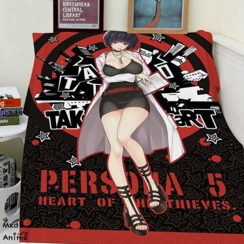 Anime Game Persona5 Soft Flannel Fleece Throw Blanket Decorative Plane Blankets for sofa cosplay fans gift