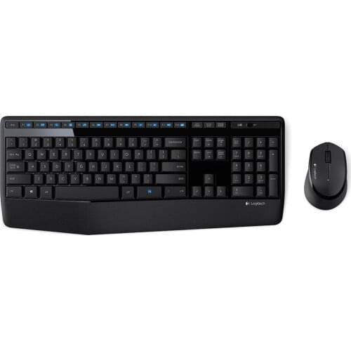Logitech MK345 Wireless Full-size Keyboard + 2.4GHz 1000DPI Wireless Optical Mouse Set with Nano Receiver