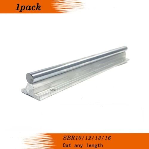 1PCS SBR10/12/13/16 Linear Motion guide supported rail chrome plated quenching hard guide shaft for CNC cut any length