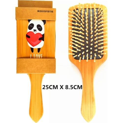 Natural Wood Colour Bamboo Comb Straight Hair Curly Hair Air Bag Massage Household Comb For Kids Baby Care Girl Hair Brush