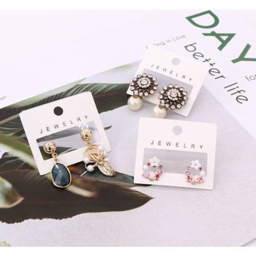 Newly Plastic 4.7x4cm Earrings Display Cards Creative Hollow Out Transparent Plastic Designed 100pcs/lot Jewelry Packing Tags